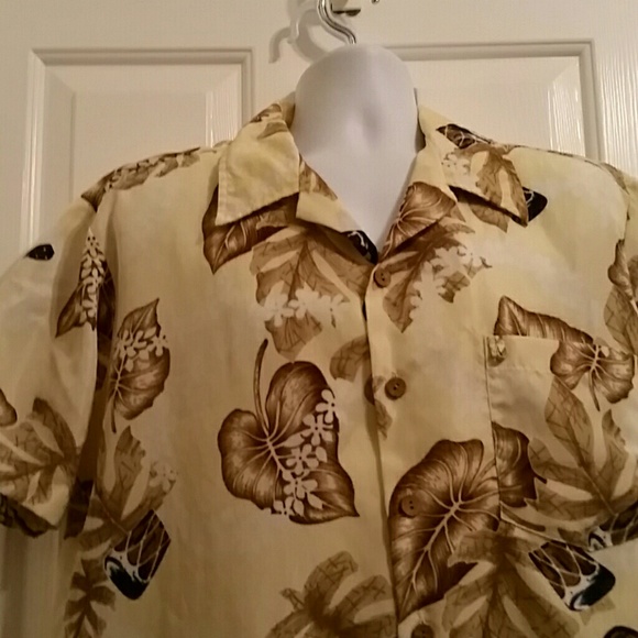 Roundy  Bay yellow/brown shirt L - Picture 2 of 4
